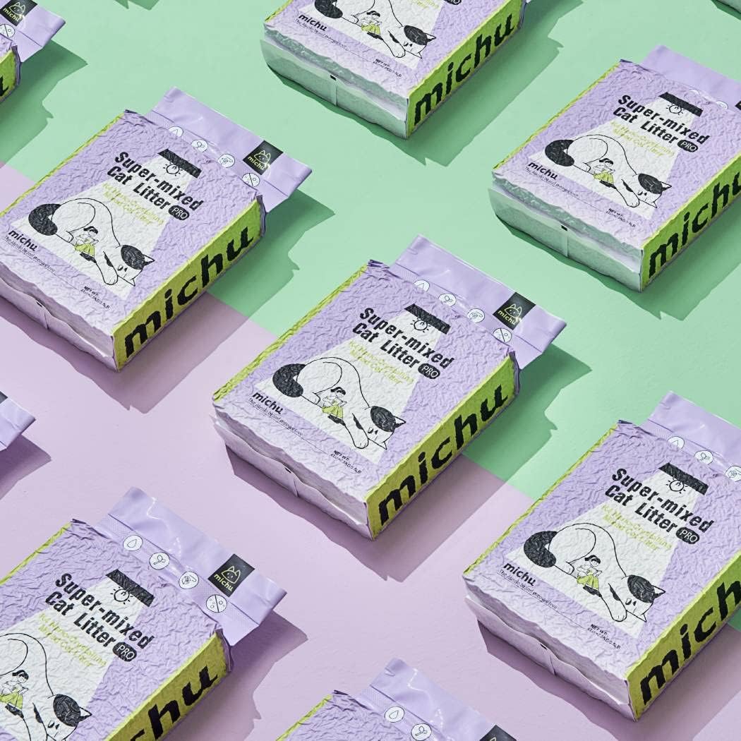 Mixed Tofu Cat Litter, Heavy Duty Flushable Kitty Litter, 5.5Lb/88Oz Original 8 Pack