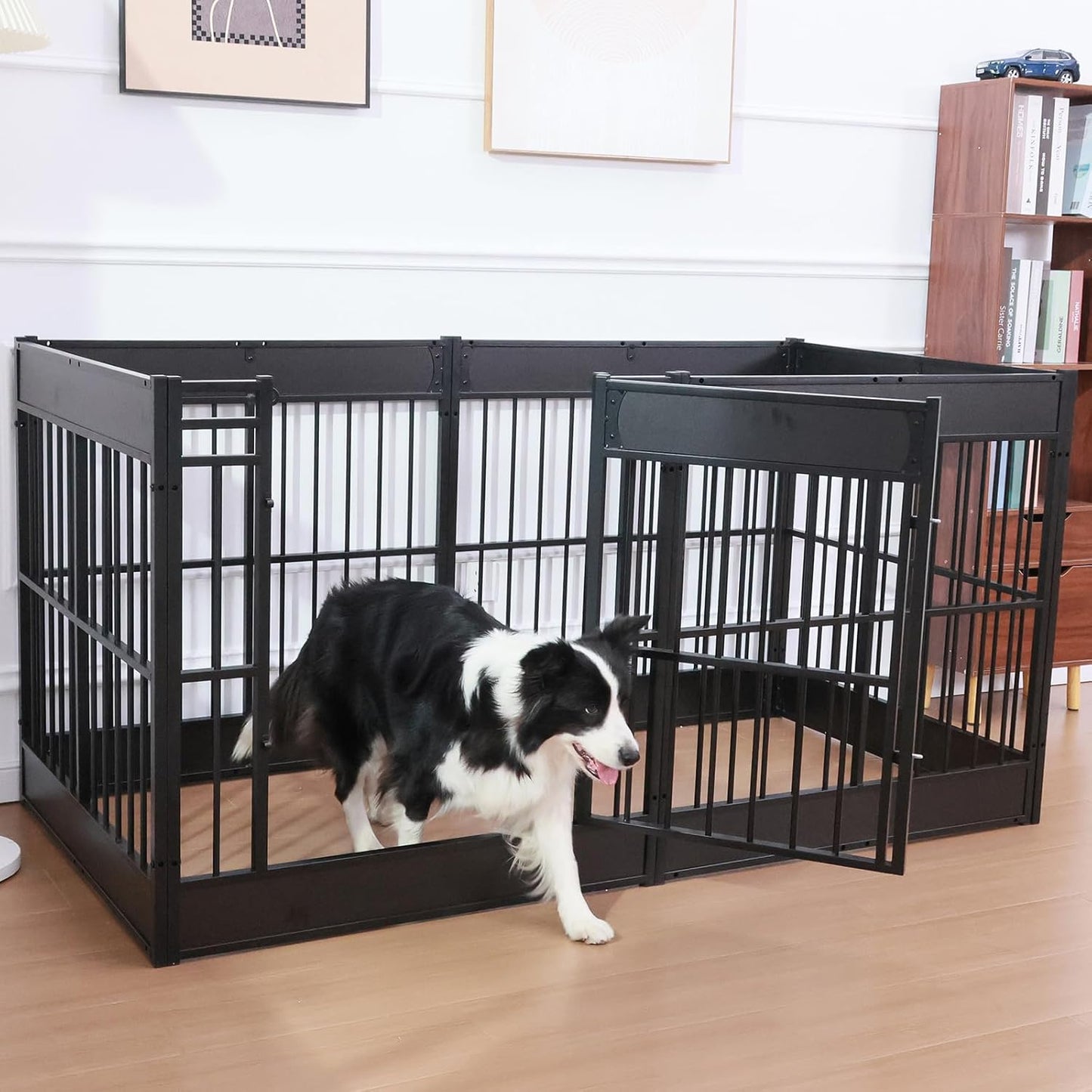 Dog Playpen, 35.4" Height Dog Pen Indoor, Heavy Duty, Safe and Sturdy, Furniture Style Puppy Pen