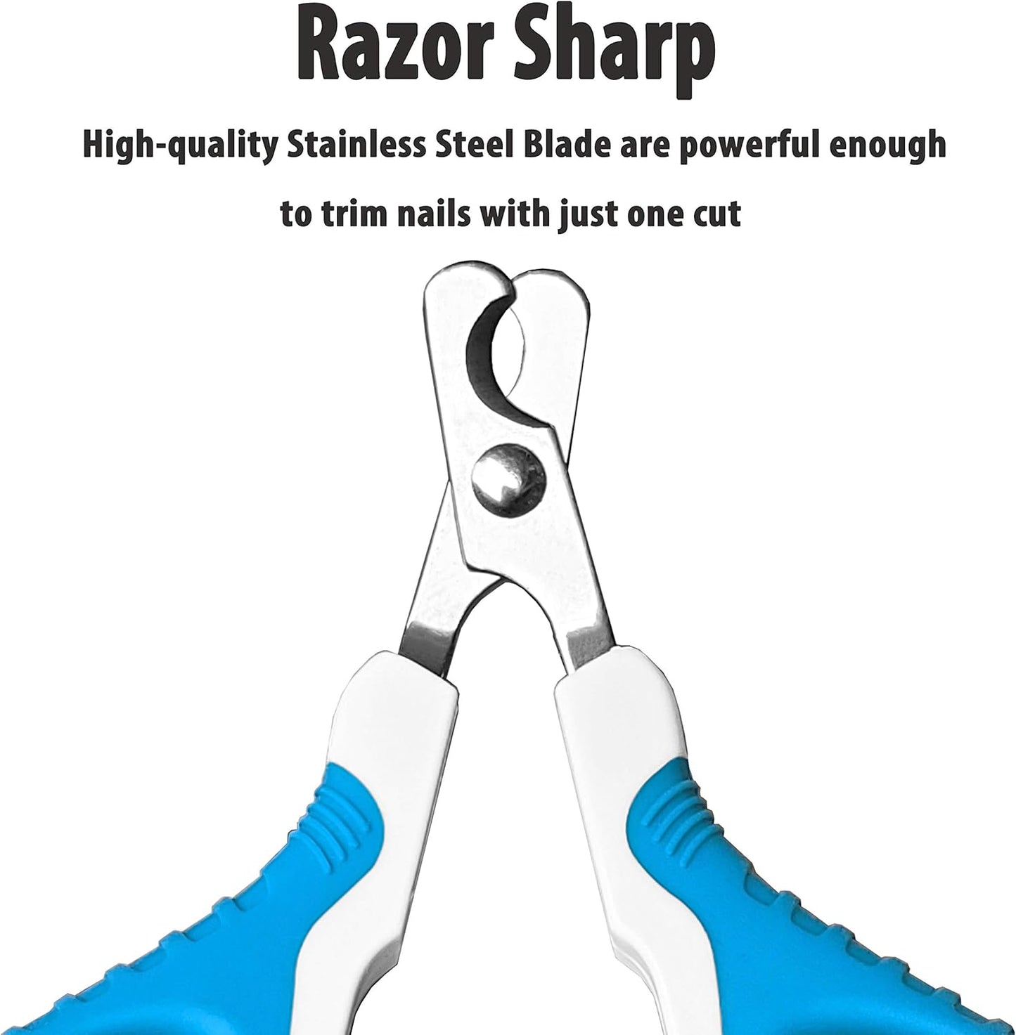 gonicc Professional Pet Nail Clippers and Trimmer - Best for Cats, Small Dogs and Any Small Pets. Sharp Angled Blade Pet Nail Trimmer Scissors.