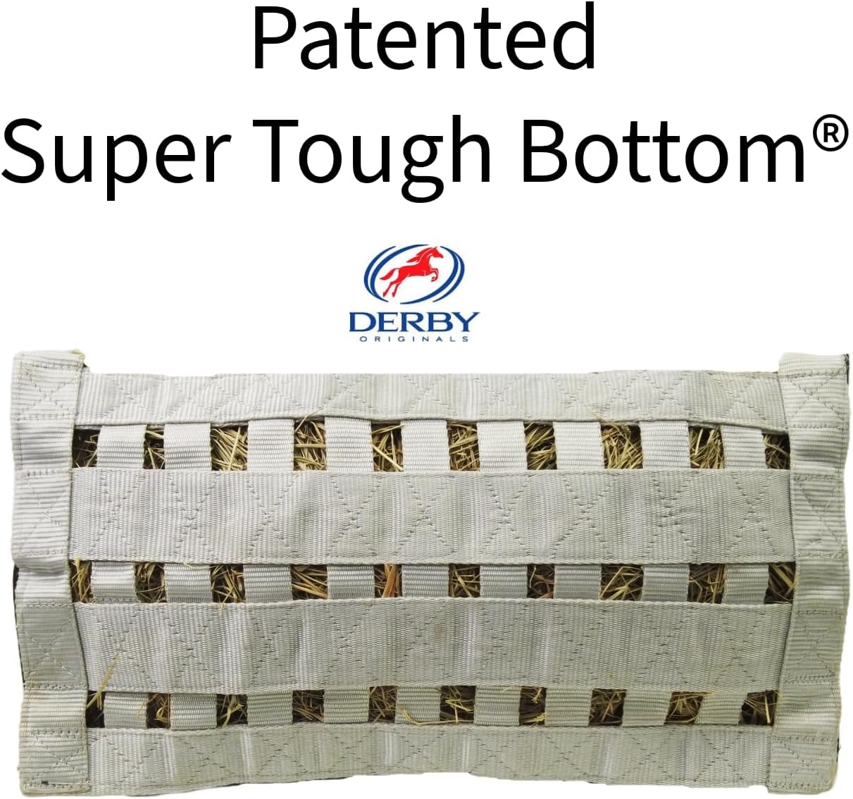 Derby Originals Top Load Hay Bag with Super Tough Bottom and 6 Month Warranty (Black/Grey)