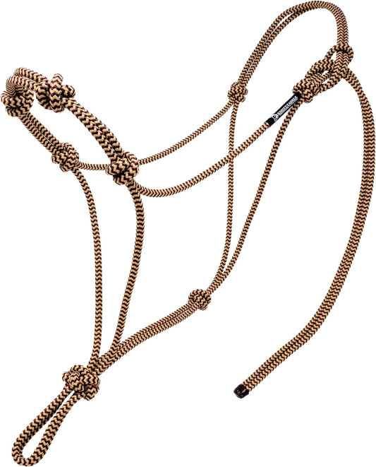Horse Rope Training Halter - 4 Knot 1/4" Stiff Halter Cord - Used by Famous Trainers Multiple Sizes Multiple Colors