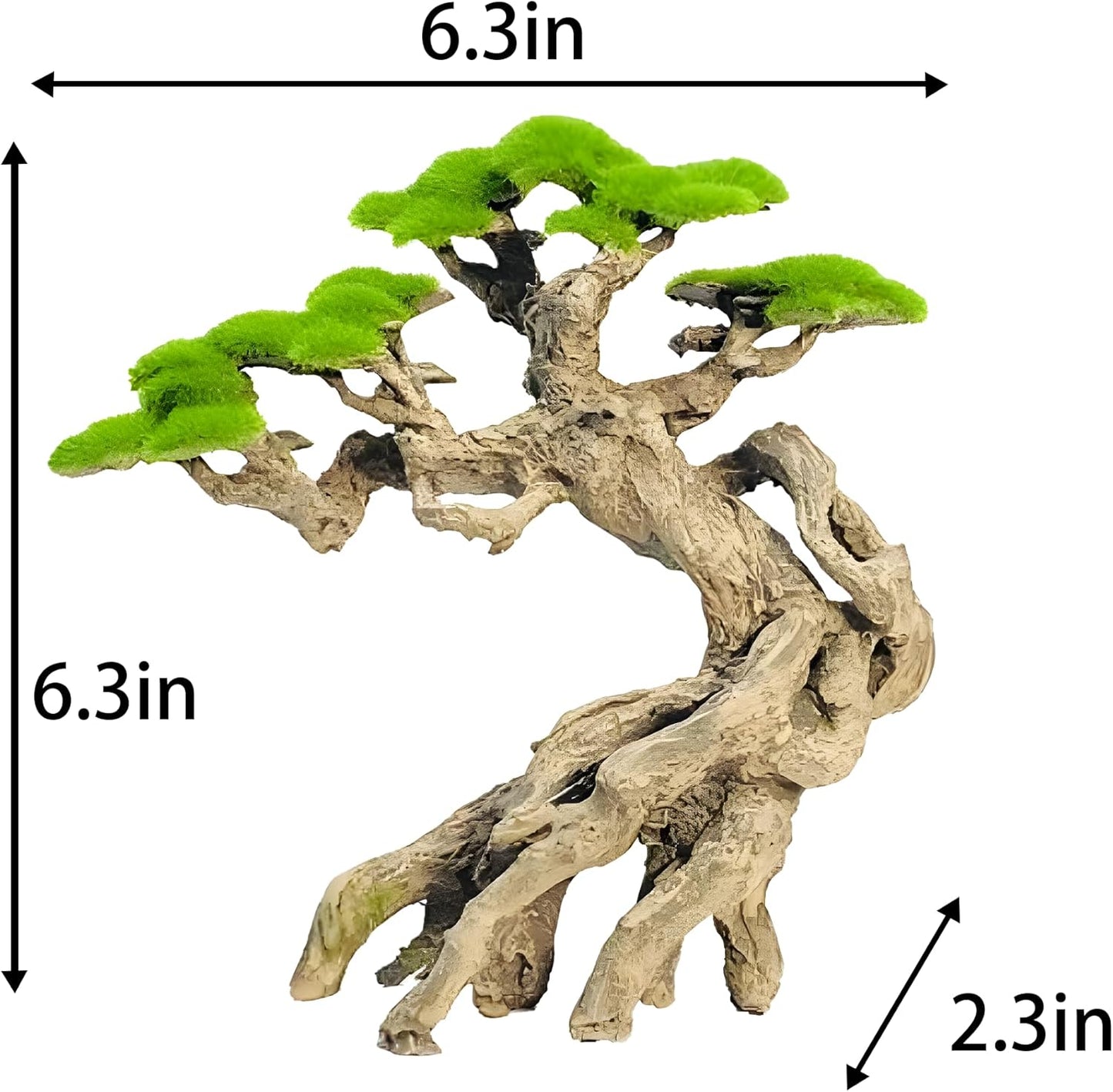 Novelsite Fish Tank Decoration- Cliff Bonsai Trees with Faux Moss- Aquarium Decoration Aqua scaping- Made of Sandstone-Goldfish Betta Fish Tank Decor