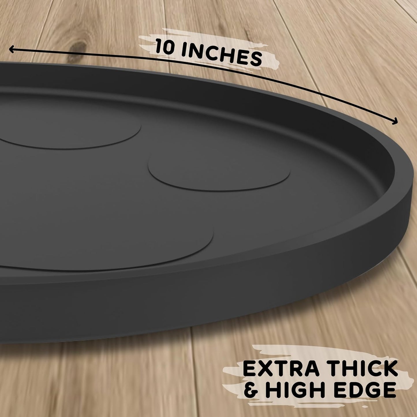Dog Food Mat Round 10" - Raised Edges Dogs Mat for Food and Water Prevent Spill, Waterproof Cat Food Mats Protect Floors, Easy Clean Dog Bowl Mats for Food and Water, Silicone Pet Feeding Placemats