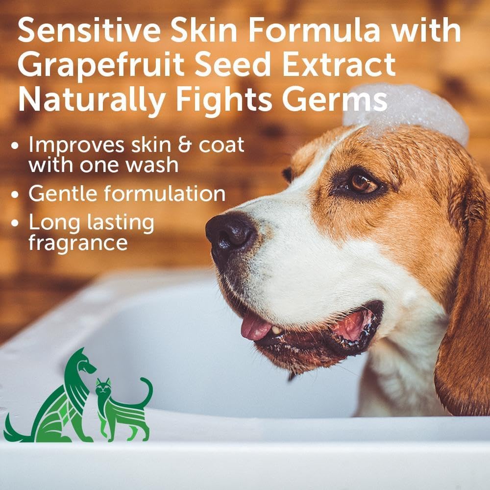 Nootie - Pet Shampoo for Sensitive Skin - Revitalizes Dry Skin & Coat - Natural Ingredients - Gentle Dog Shampoo - Cleans & Conditions