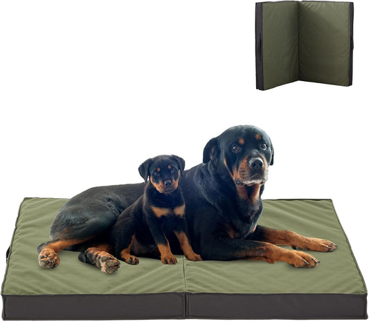 Outdoor Dog Bed for Large Dogs, Waterproof & Washable, Foldable & Orthopedic, 41" All-Weather