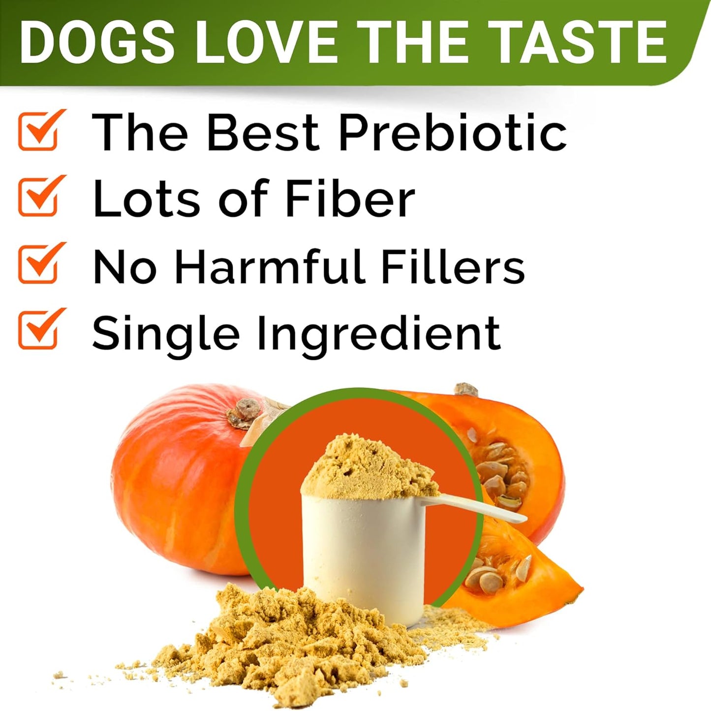 STRELLALAB Pumpkin Powder for Dogs - 8oz Powdered High Fiber Supplement and Stool Softener - Upset Stomach, Food Sensitivity - Improve Digestion - 8oz Powder