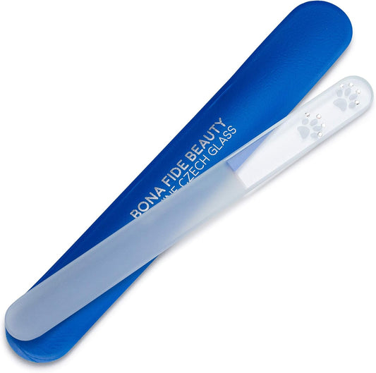 Bona Fide Beauty Pet Nail File with Swarovski Paw Print, Small Dog File Made from Genuine Czech Glass - Quiet, Gentle Claw Trimmer