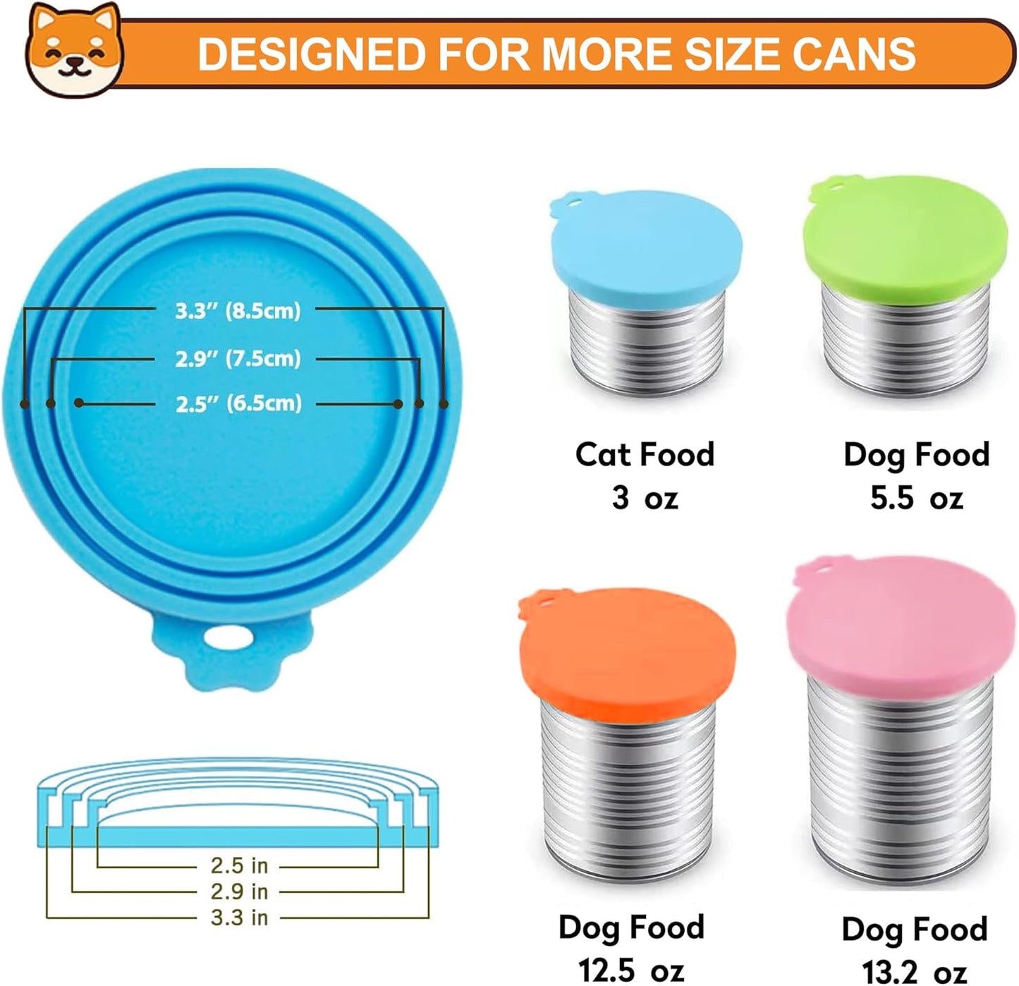 2 Pack Pet Food Cans Lids, Silicone Food Can Covers for Dog and Cat, BPA Free/Food Safe/Universal, One Fit Most Standard Size Food Can Top Teal/Green