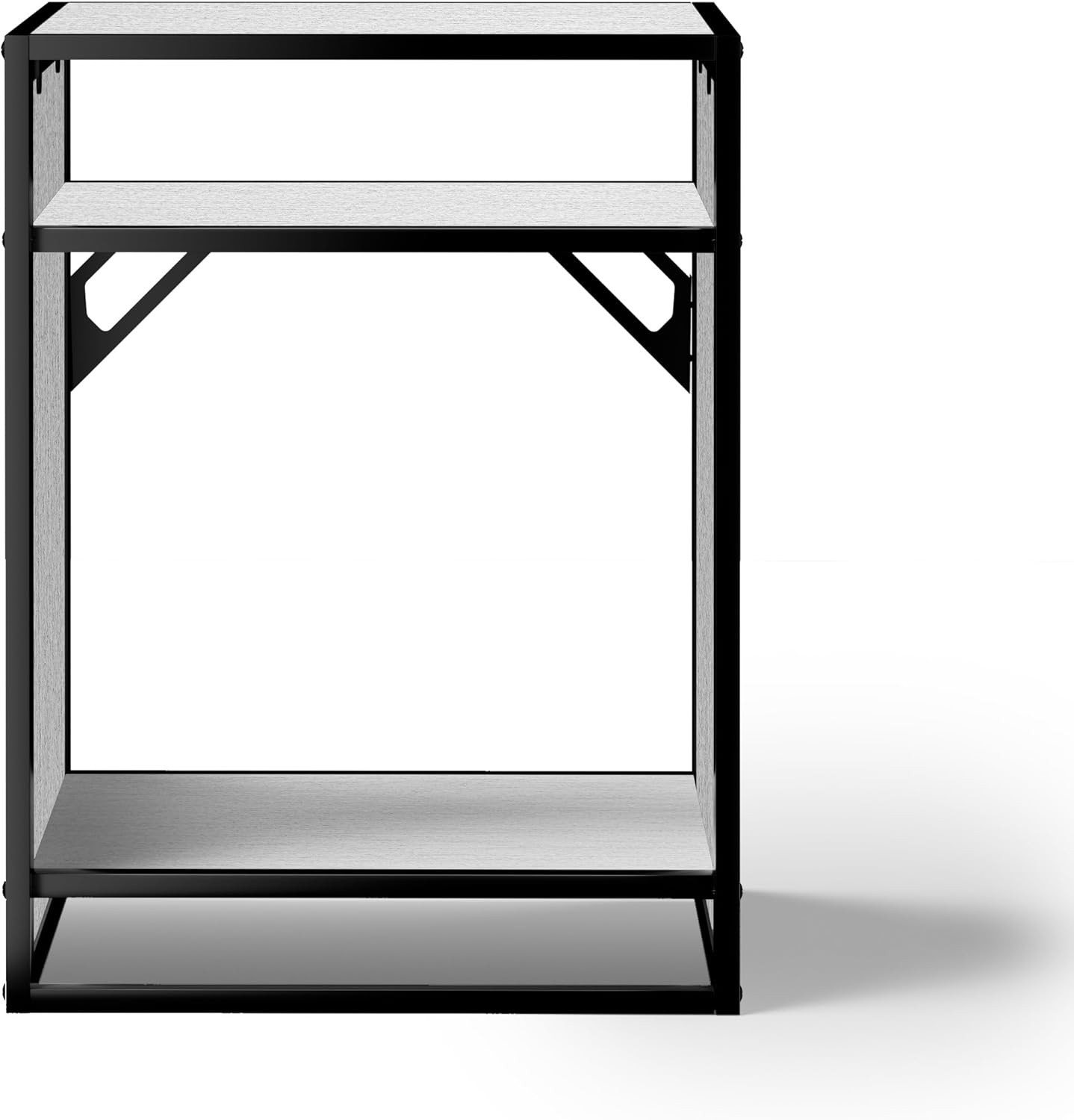LANDEN Gray Metal Frame Stand, Three-Shelf for Fish Tanks up to 30 Gal, CLX60-60X45X80cm (23.6x17.7x31.49 in), for Fish Tanks and Reptile Terrariums, Home & Office Use