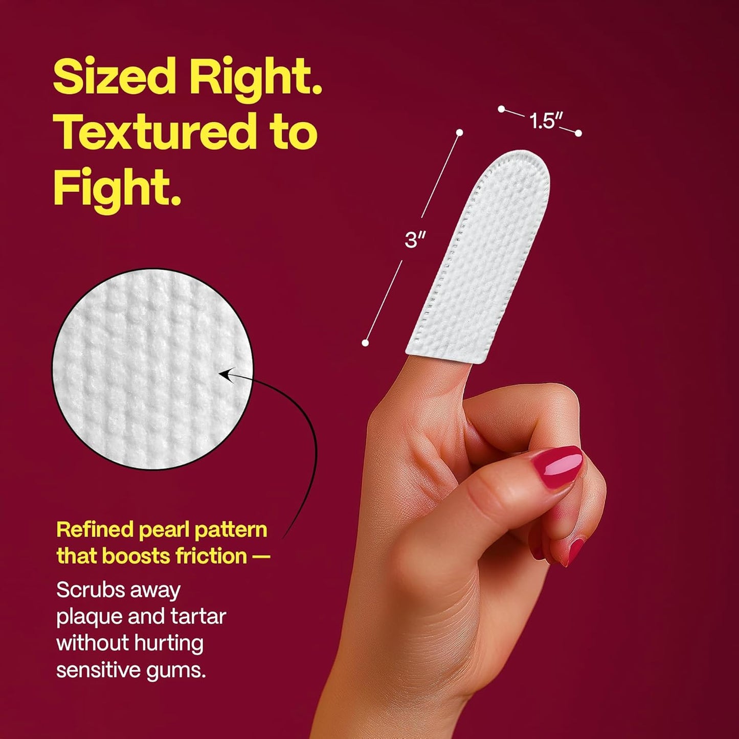 DOCO Dog Teeth Cleaning Wipes Dental Finger Wipes for Cats & Dogs Remove Plaque & Tartar, Freshen Breath, No Rinse, Easy & Effective Pet Tooth Cleaning Kit for Oral Care, Chicken Flavor, 50 Count