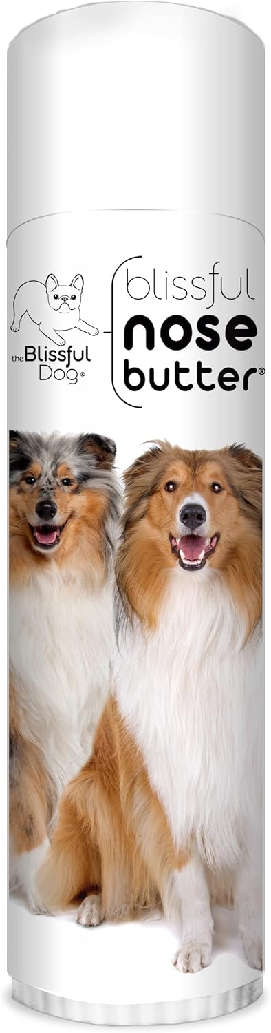The Blissful Dog Collie Nose Butter for Dry, Cracked Skin, Lick-Safe Dog Nose Balm with Moisturizing Shea Butter, Almond, Olive, and Essential Oils, Pet Supplies, Uncented, 0.50 oz.
