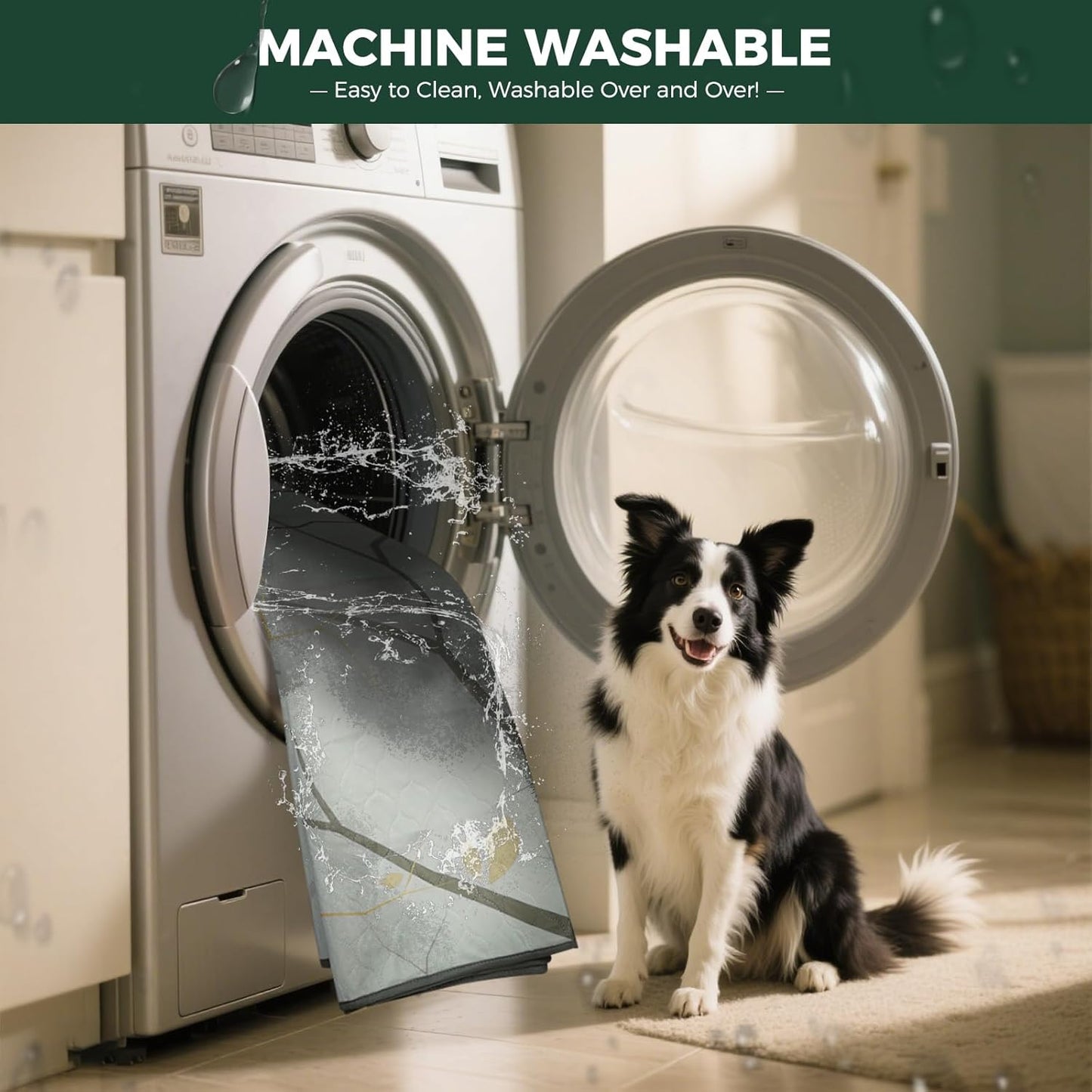 FXW Washable Pee Pads for Dogs, Puppy Pads with Super Absorbent, Specifically Designed for FXW Rollick/Homeplus 24 inch 8 Panels Dog Playpen, 63" Square, Branch, 1 Pack