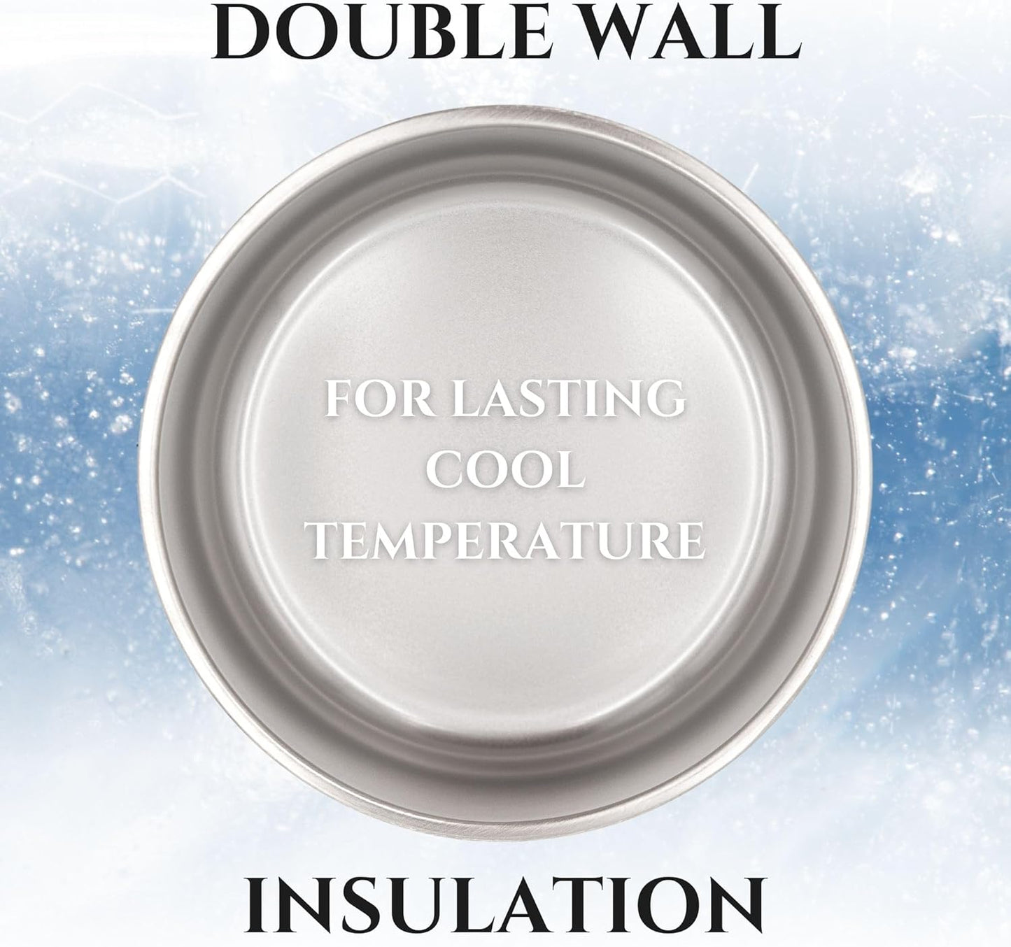 Stainless Steel Dog Bowl for Small-Large Dogs | Double Wall Insulated, Non-Slip Base Heavy Duty Water and Food Bowls for Dogs & Cats | Pet Safe BPA Free & Dishwasher Safe | 64 Oz - White