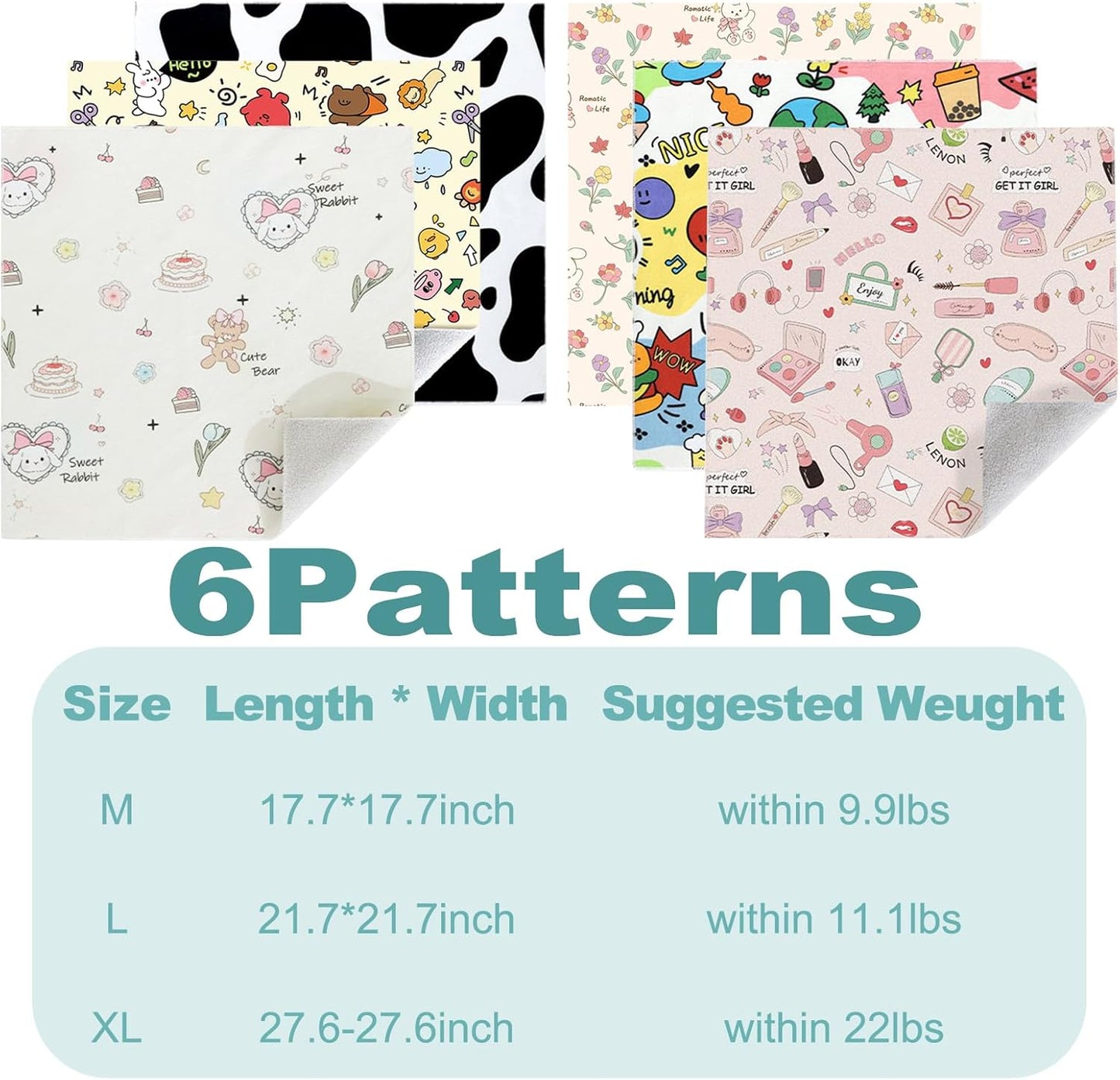 Cat Grooming Wrap, 2pcs [L+XL] Cat Restraint Wrap for Nail Clipping, Ear Cleaning, and Teeth Brushing, Self-Adherent, Anti-Bite, Anti-Scratch, Anti Scratch, Rabbit + Make-up