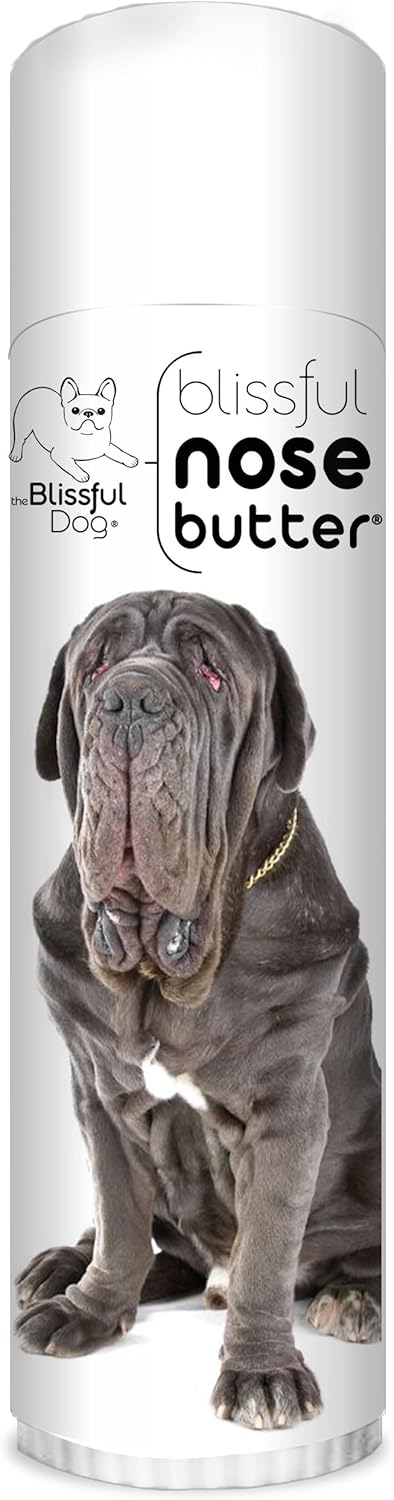 The Blissful Dog Neapolitan Mastiff Nose Butter for Dry, Cracked Skin, Lick-Safe Dog Nose Balm with Moisturizing Shea Butter, Almond, Olive, and Essential Oils, Pet Supplies, Uncented, 0.50 oz.