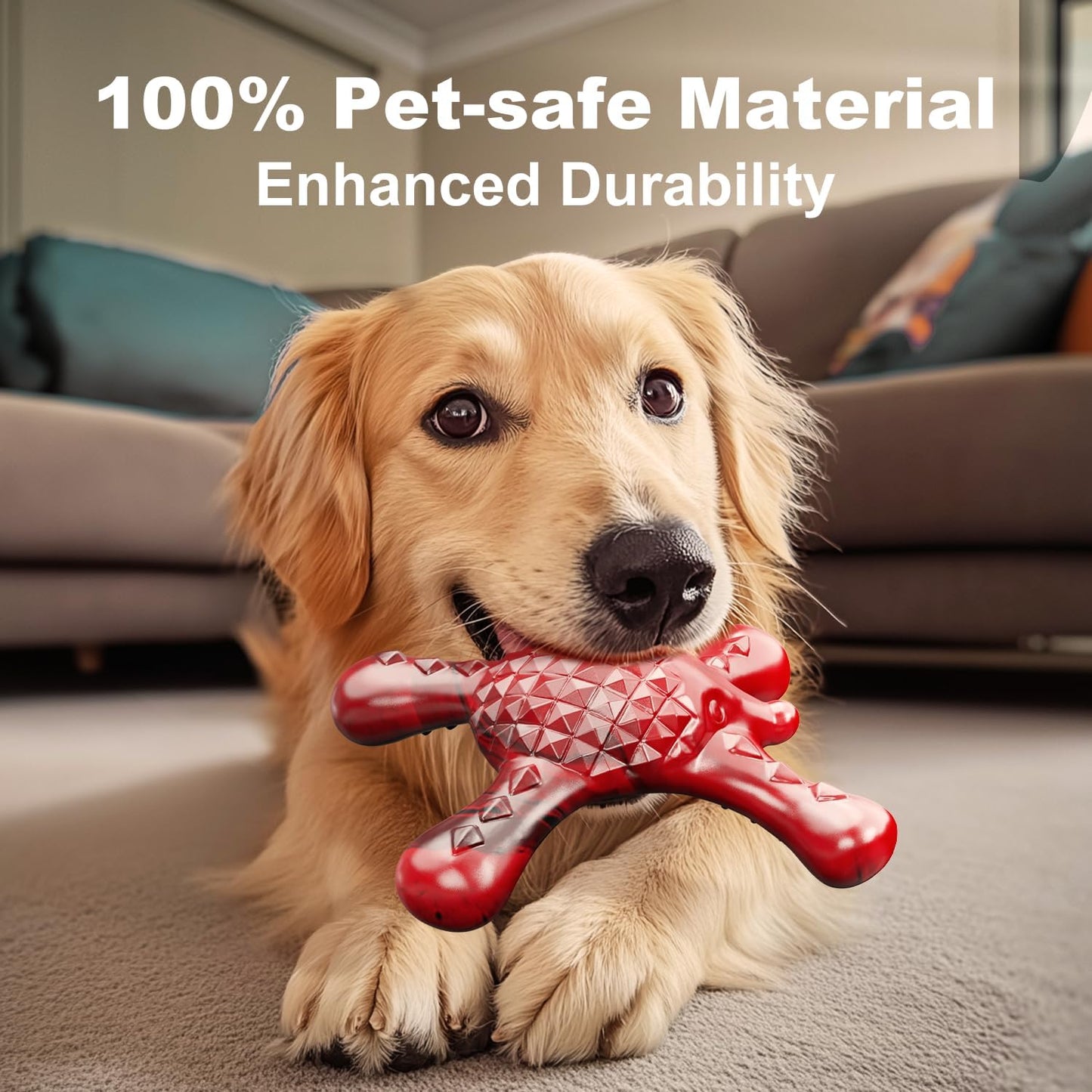 Indestructible Dog Chew Toy for Aggressive Chewers – Tough Nylon Bone for Small Dogs and Puppy Teething, Durable Chew for Super Chewers with Bacon Flavor