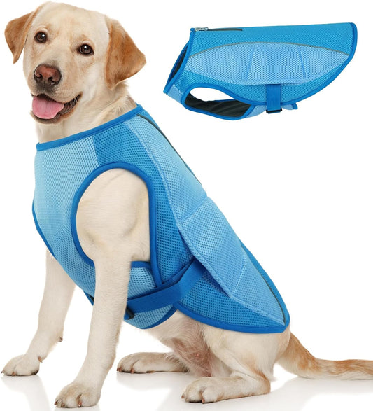 ROZKITCH Dog Cooling Vest, Evaporative Cooling Vest for Dogs with Breathable Mesh Material & Reflective Pipe, Adjustable Dog Cooling Vest Great for Large Dogs 3XL