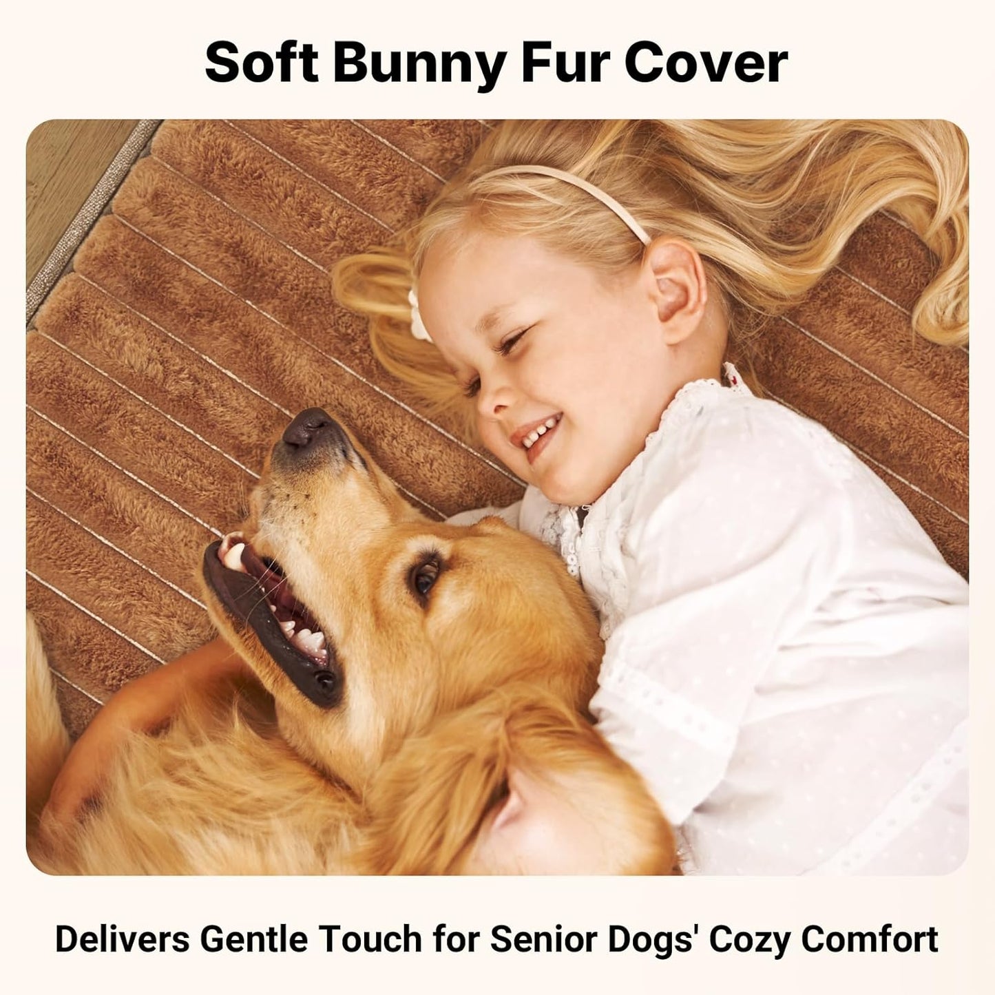 Veehoo Orthopedic Memory Foam Dog Bed, 7 Inch Thick Extra Large Dog Bed XL for Senior Dogs with Ultra-Soft Fluffy Surface, Waterproof Liner, Removable Washable Cover and Non-Slip Bottom, 48"x30"x7"