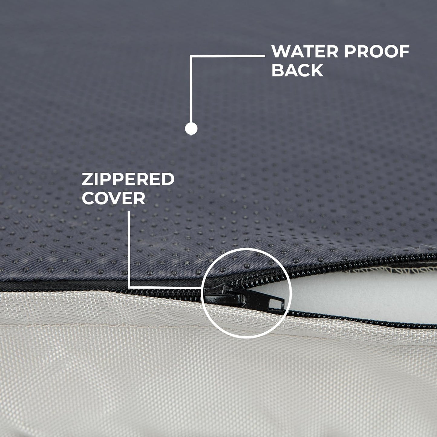 Best Pet Supplies Cute Dog Crate Mat Flat Bed with Waterproof Exterior, Thick Orthopedic Egg Foam Mattress, and Soft Sherpa Fleece Cover for Small, Medium, and Large Breeds - Beige, 35X22X4