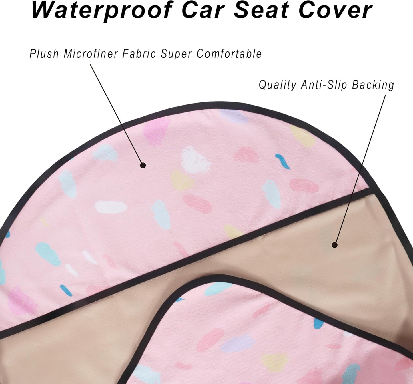 Car Seat Cover Protector Front Seats,for Gym Workout,Running,Swimming,Beach and Hiking,Waterproof Sweat Towel Bucket Seat Covers for Cars SUV Trucks (Pink Marbling, 2Pcs)