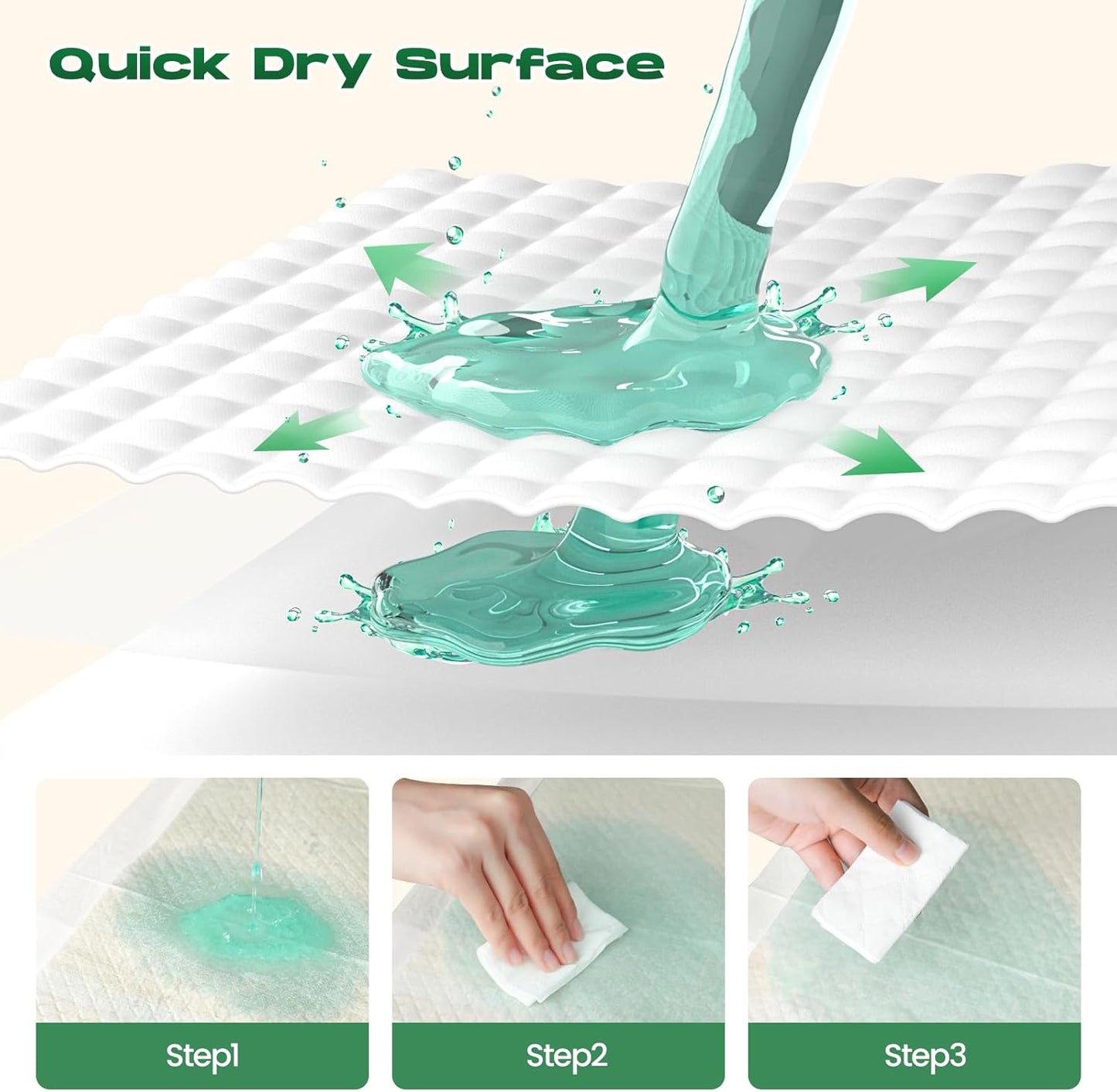 50-Count 30"x36" XXL Puppy Pads Disposable Pee Pads for Dogs Extra Large Super Absorbent Bamboo Training Pads Deodorizing & Leak-Proof with Adhesive Tabs