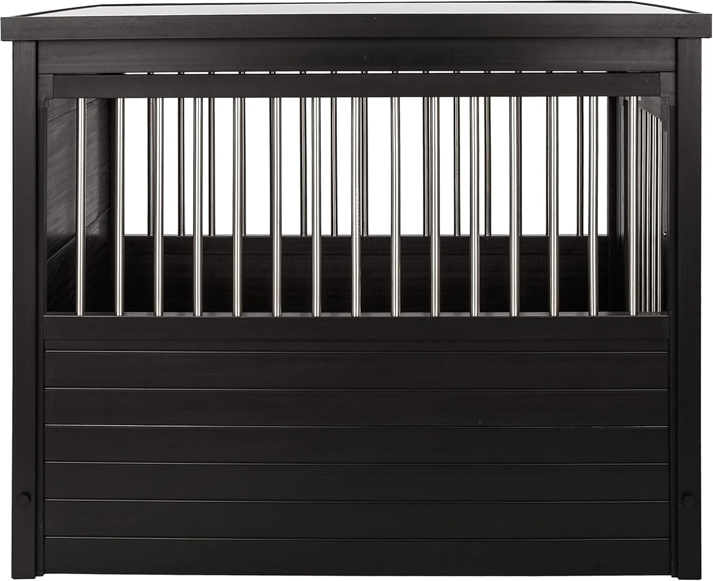 New Age Pet ECOFLEX Dog Crate End Table - Furniture-Style Pet Crate for Crate Trained Dogs - Stainless Steel Tubing & a Latched Closure - 10 Year Manufacturer's Warranty.