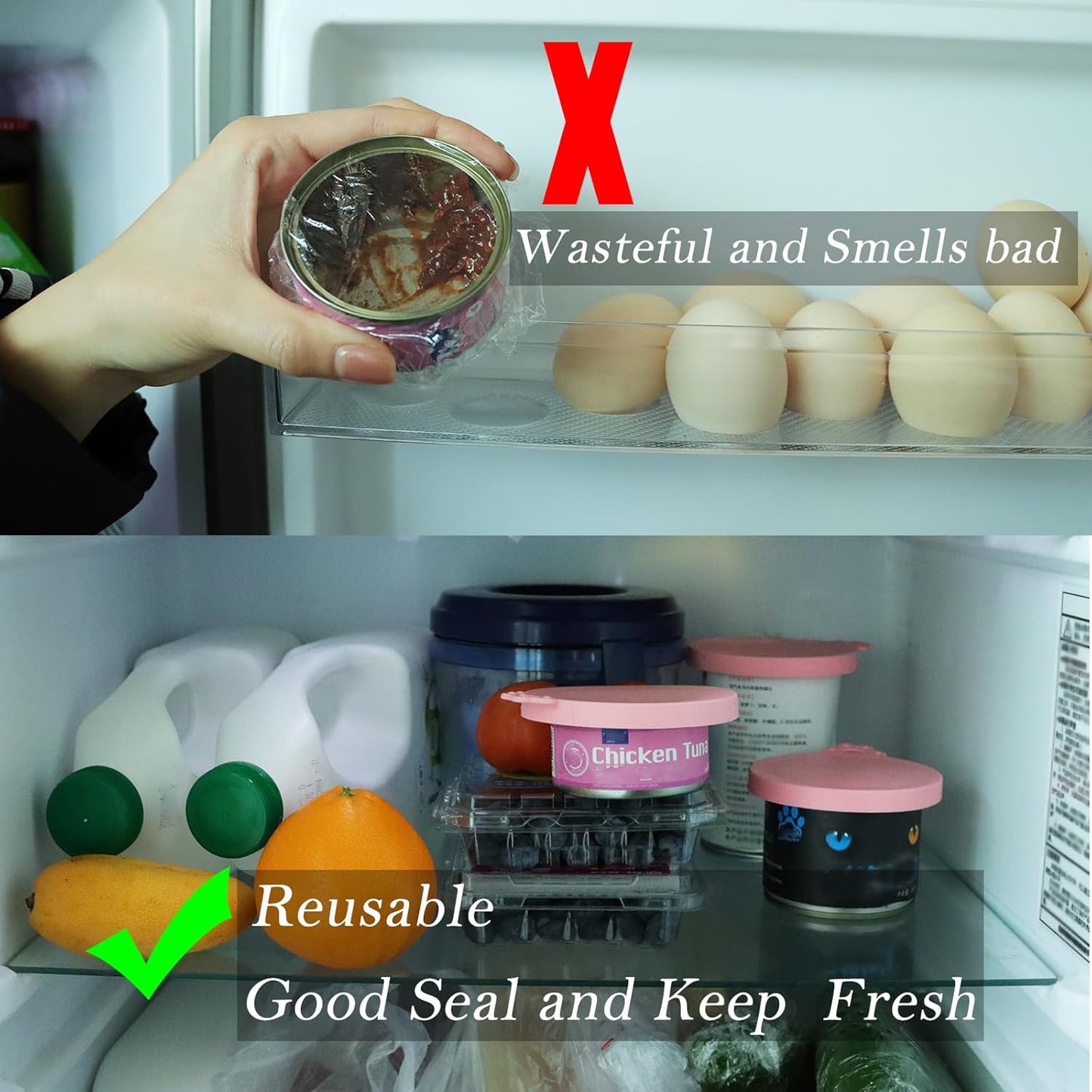 3 Pcs Pet Food Can Lids & One Can Spoon | Cute Paw Shape Opener Spatula Cat Wet Food Spoon | Universal BPA Free Silicone Can Spoon & Covers for Dog Cat Cans(Pink)