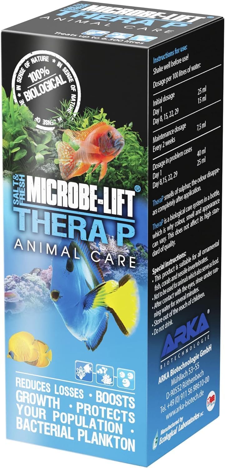 MICROBE-LIFT THERAPH16 TheraP Fish Care Treatment for Freshwater and Saltwater Home Aquariums and Tanks, 16 Ounces