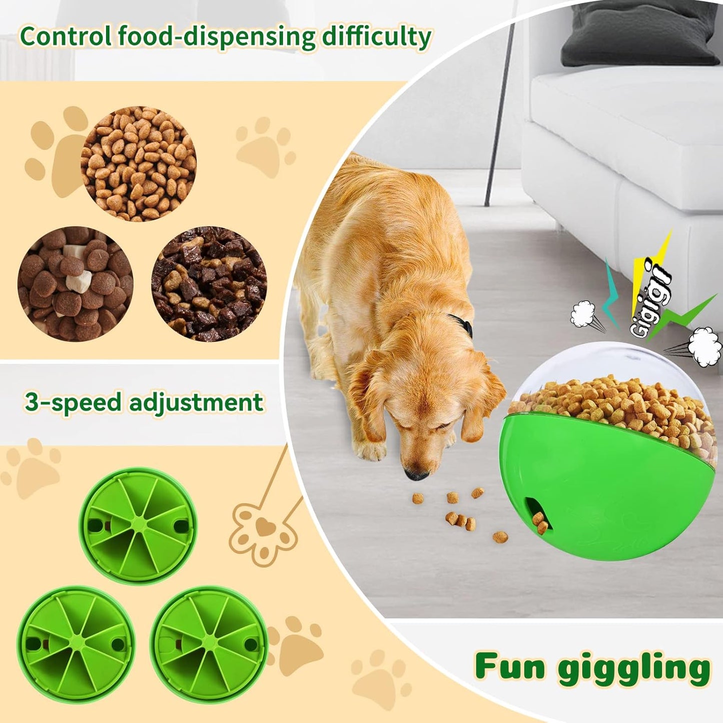Treat Dispensing Dog Toys - Interactive Puzzle & Slow Feeder Ball for Small, Medium & Large Dogs