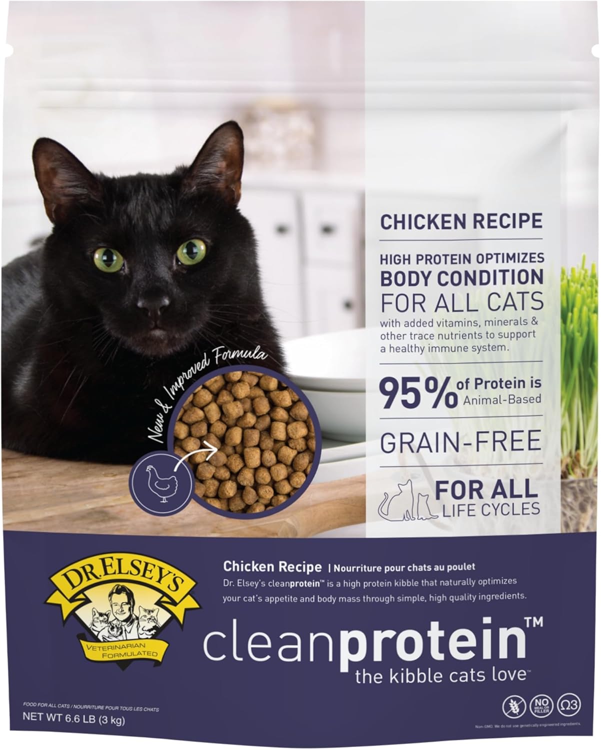Dr. Elsey's cleanprotein Chicken Cat Kibble 6.6 lb. Bag