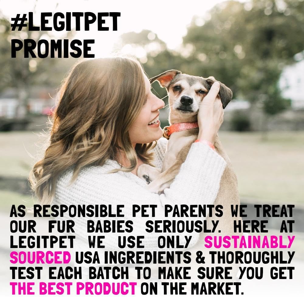 LEGITPET Hemp Hip & Joint Supplement for Dogs Soft Chews Made in USA Functional Glucosamine for Dogs Chondroitin MSM Turmeric Hemp Seed Oil Natural Pain Relief Mobility Advanced Joint 30 Treats