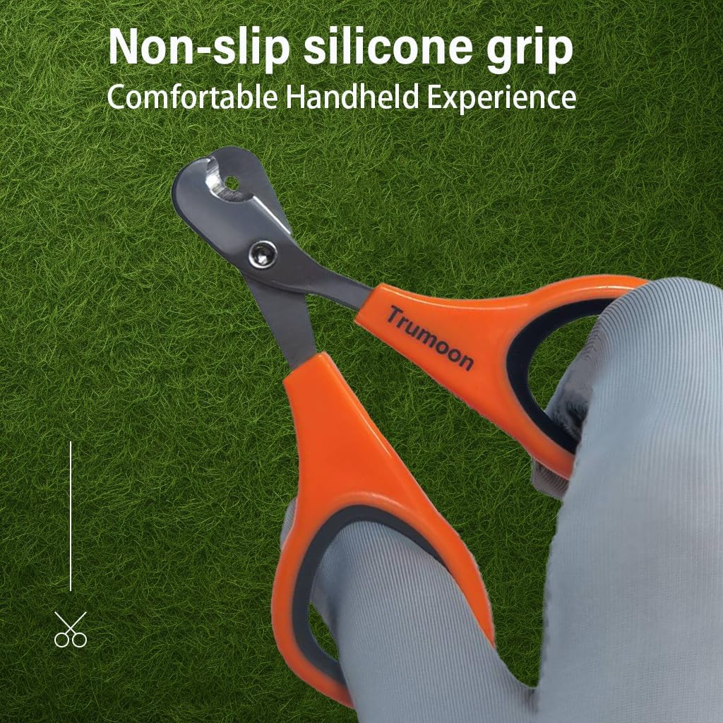 Trumoon Easy Cat Claw Trimmers with Circular Guard- Avoid Over Cutting Meow Nail Clippers for Cats Who Like to Struggle - Professional Grooming Tool for Kitten Cat