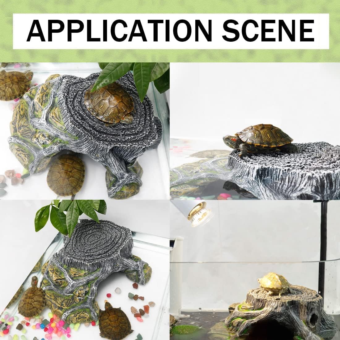 Reptile Hideout Cave Resin Rock Lizard Hideaway Turtle Climbing Platform Habitat Decoration for Tortoise Bearded Dragon Chamelon Frog Gecko Snake Iguana