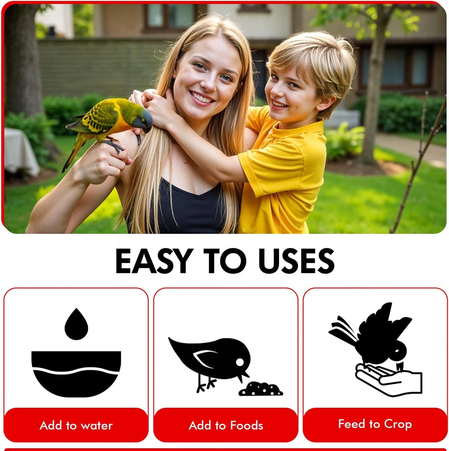 Morning Bird Calcium Plus Liquid Supplement for Birds - Liquid Calcium Formula with Magnesium and Vitamin D3 Calcium Supplement for All Birds – 8 Fl Oz