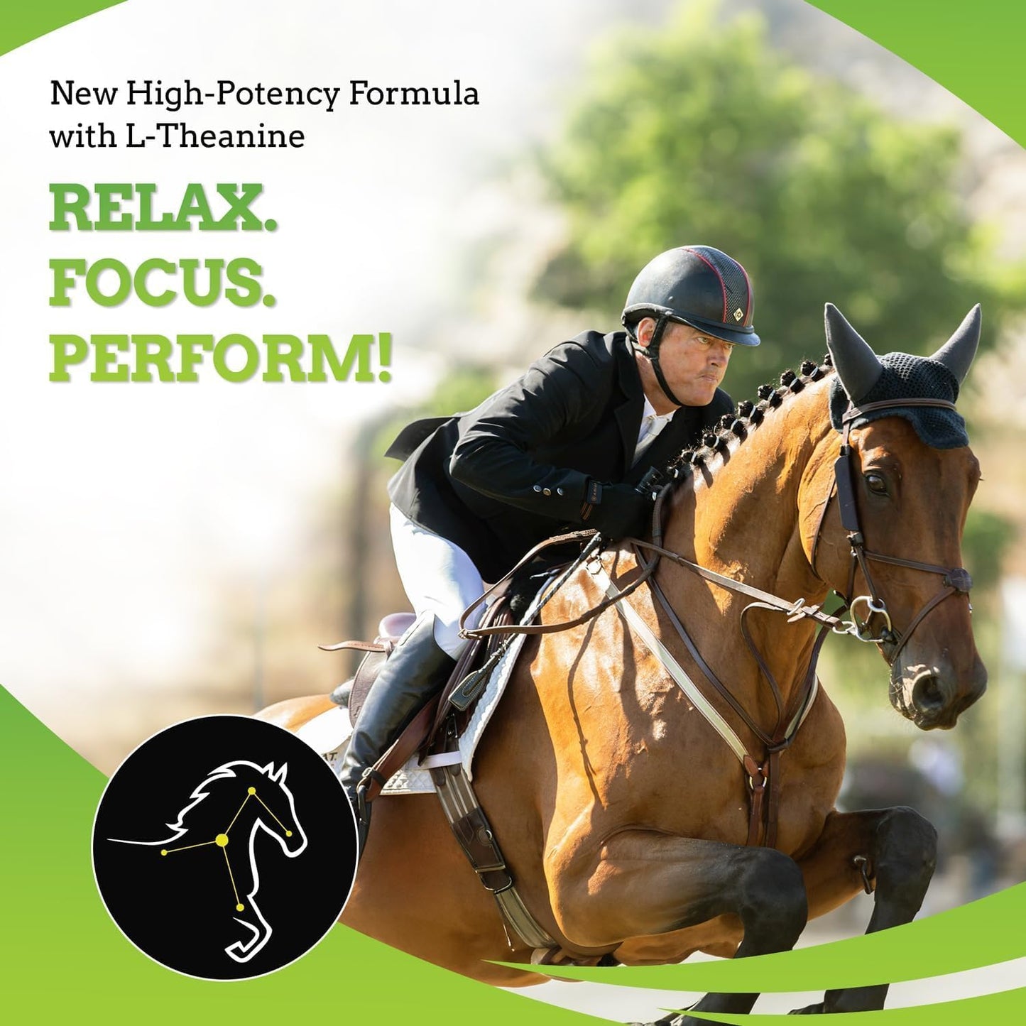 SynChill AF Calming Gel for Nervous Horses - Single Serving - Advanced Formula with L-Theanine, Increased Potency, 100% Natural Supplement, Disposition & Confidence Support for Horses - 25 Pack