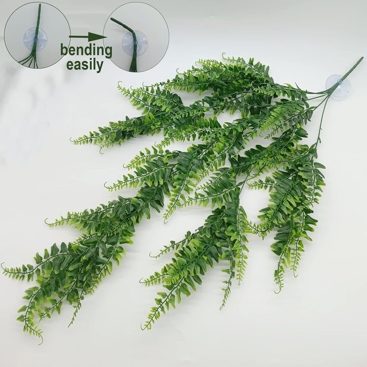 Reptile Plants for Bearded Dragon Tank Accessories, Terrarium Plant Artificial Decor for Snake Cage, Fake Plant for Leopard Gecko Habitat, Lizard Chameleon Ball Pythons (Group BN)