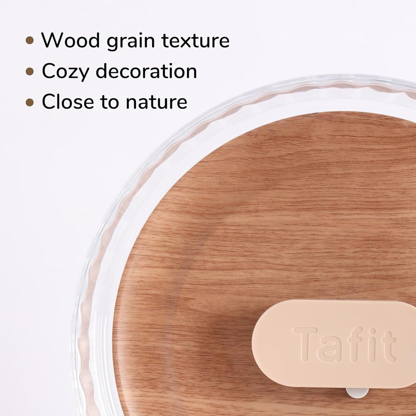 Silent Hamster Wheel 10.5 Inch Dual-Bearings Quiet Running Exercise Wheels with Wood Grain Backboard, Height Adjustable for Syrian Hamsters, Gerbils, Mice, Hedgehog, Lemmings, Warm Brown