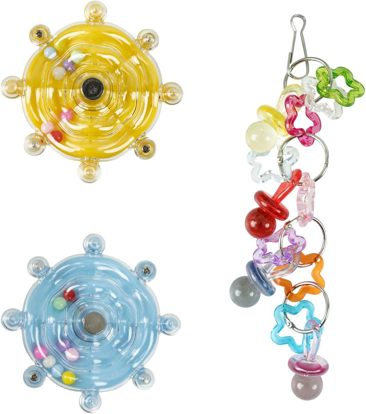 3Pcs Cockatiel Toys, Bird Toys for Parrots, Parakeet Toys, Parrot Toys, Budgie Toys, Macaw Toys, Bird Toy for Conures, Conure Toys for Chewing Exercise, Parakeet Cage Accessories,Bird Cage Accessories