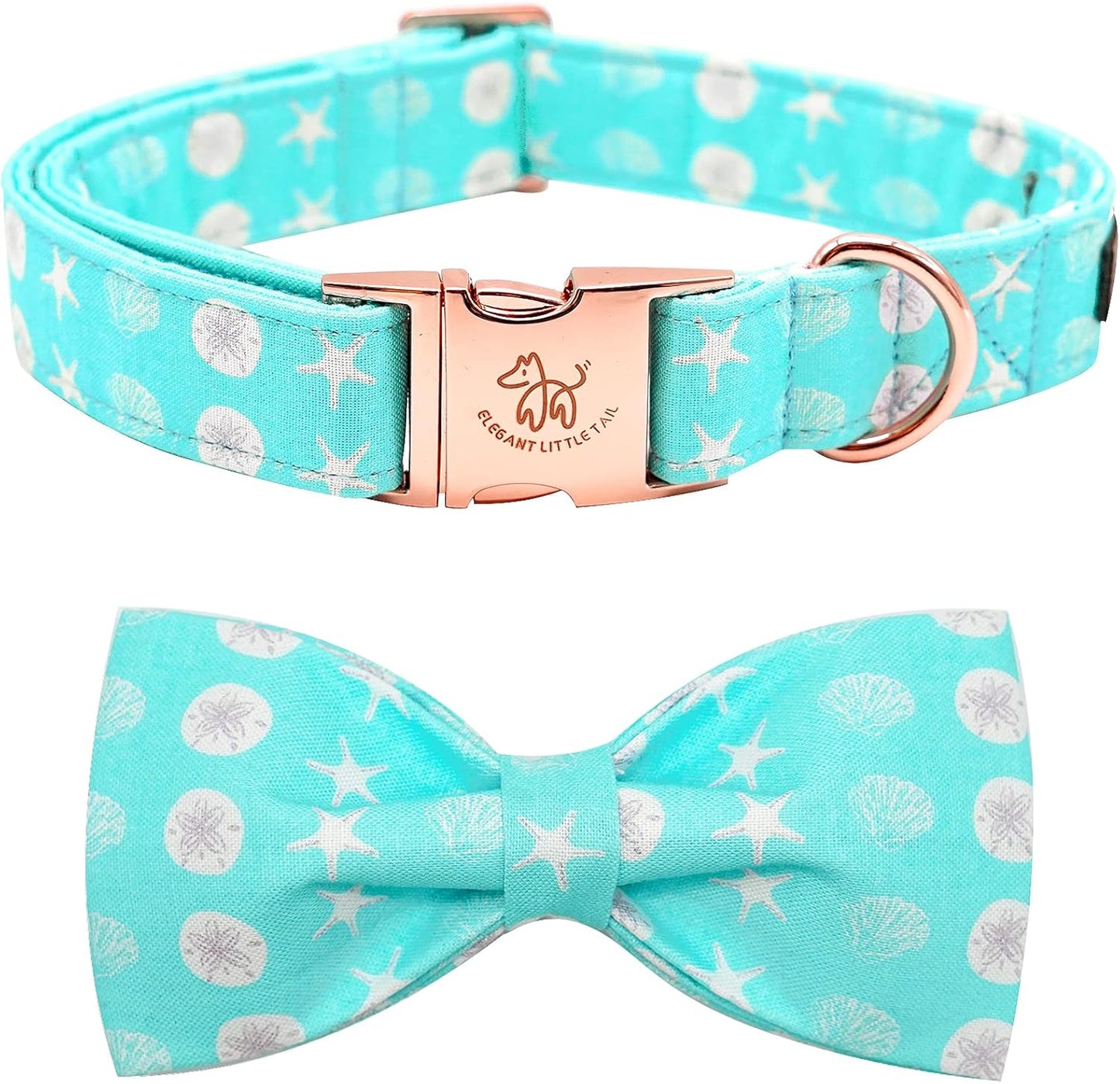 Elegant Little Tail Dog Collar with Bow, Summer Cute Bowtie Collar for Small to Large Dogs