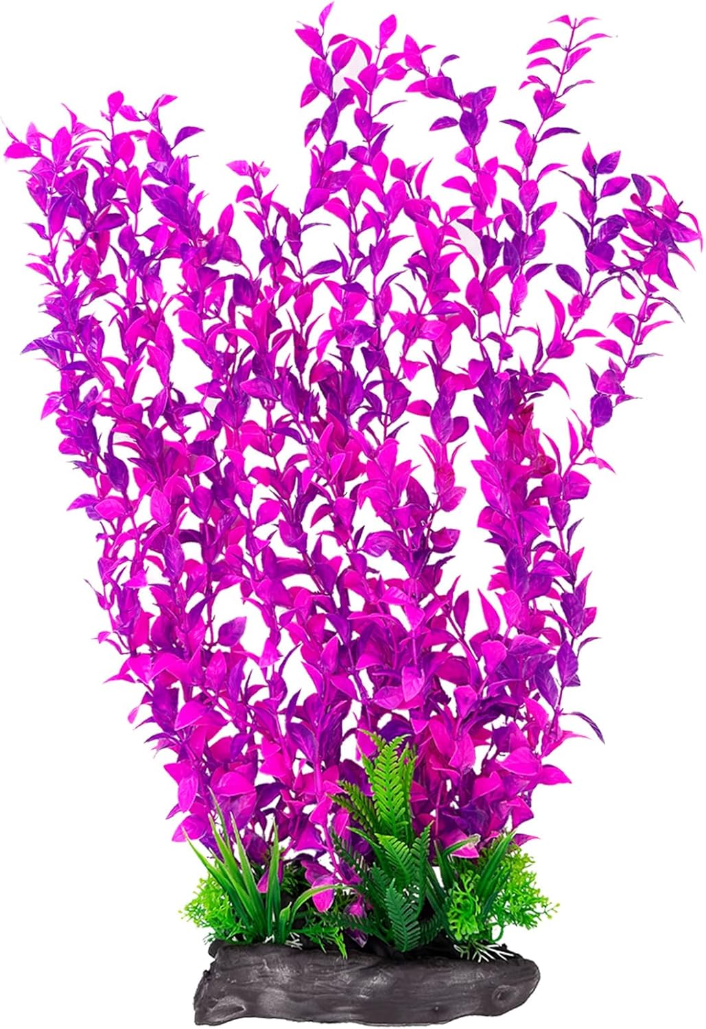 Hamiledyi Aquarium Plastic Plants Aquarium Decor Artificial Fish Tank Plants,Tall Fish Tank Decorations, Extra Large Aquarium Plant 20.4-inch Tall,1PCS