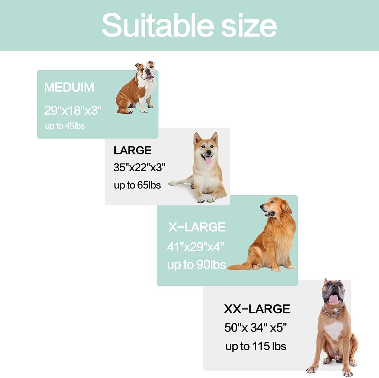 Orthopedic Memory Foam Dog Bed, Cooling Dog Beds for Extra Large Dogs -Waterproof Pet Bed for Crate with Removable Washable Cover, XL(41inch,90Lbs)