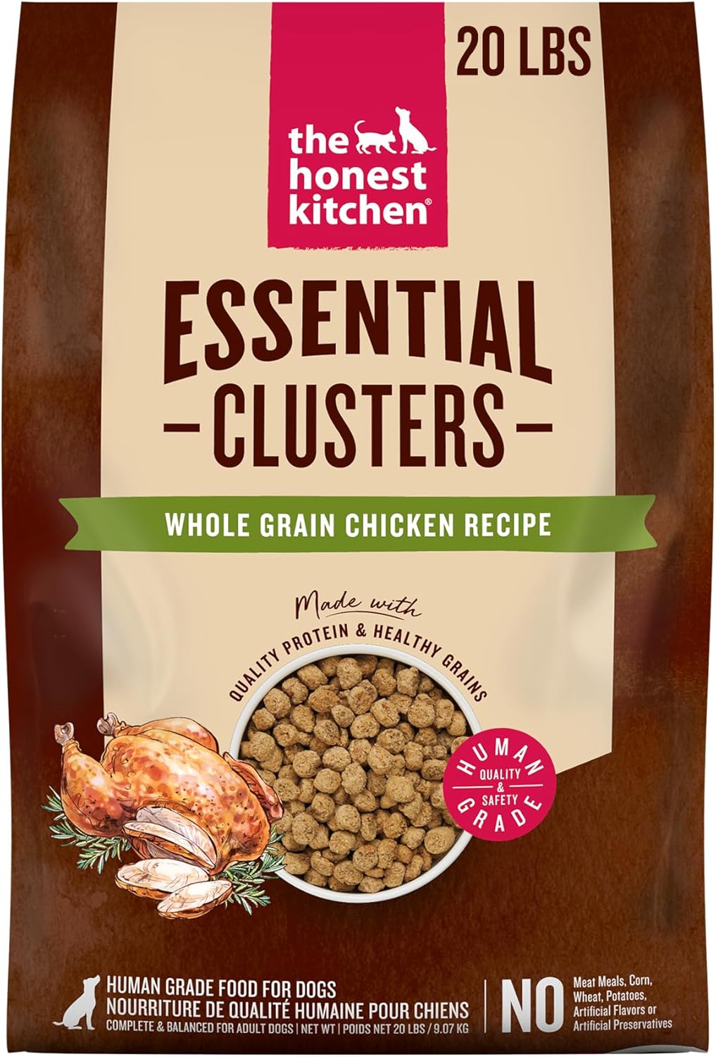 The Honest Kitchen Essential Clusters Dog Whole Grain Chicken 20 lb Bag