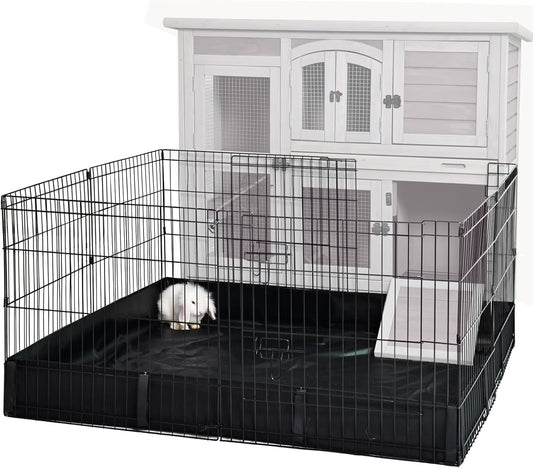 GUTINNEEN Rabbit Pet Playpen Bunny Run Extension Indoor Small Animal Pen (Playpen Only)