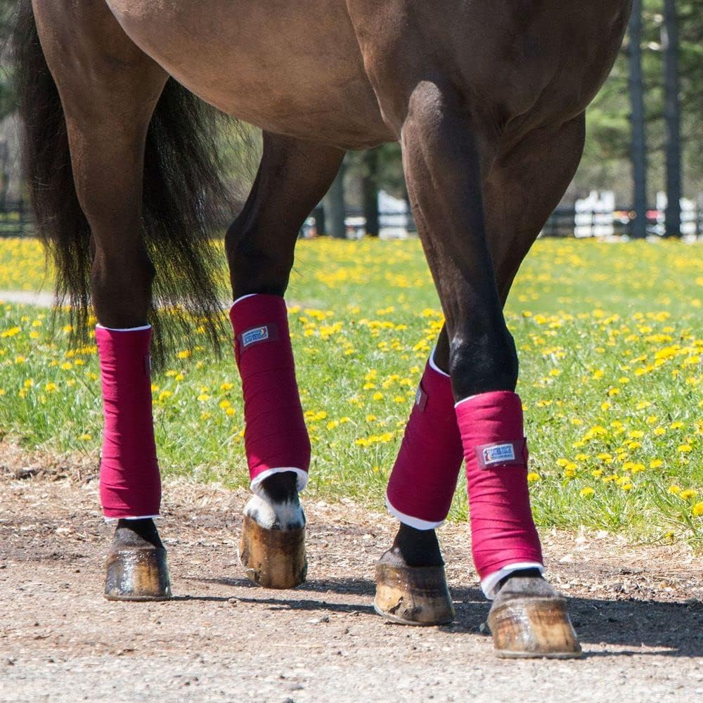 Dura-Tech Standing Wraps for Horses | Color Navy | Optimal Comfort & Support | Ideal for Post-Exercise & Trailering | Right Tension Application | Secure Closure