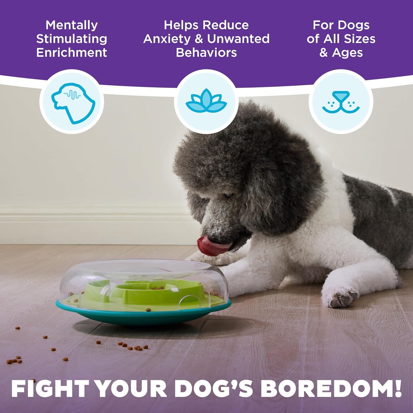 Outward Hound Nina Ottosson Wobble Bowl Dog Game -Interactive Slow Feeder Bowl Dog Game