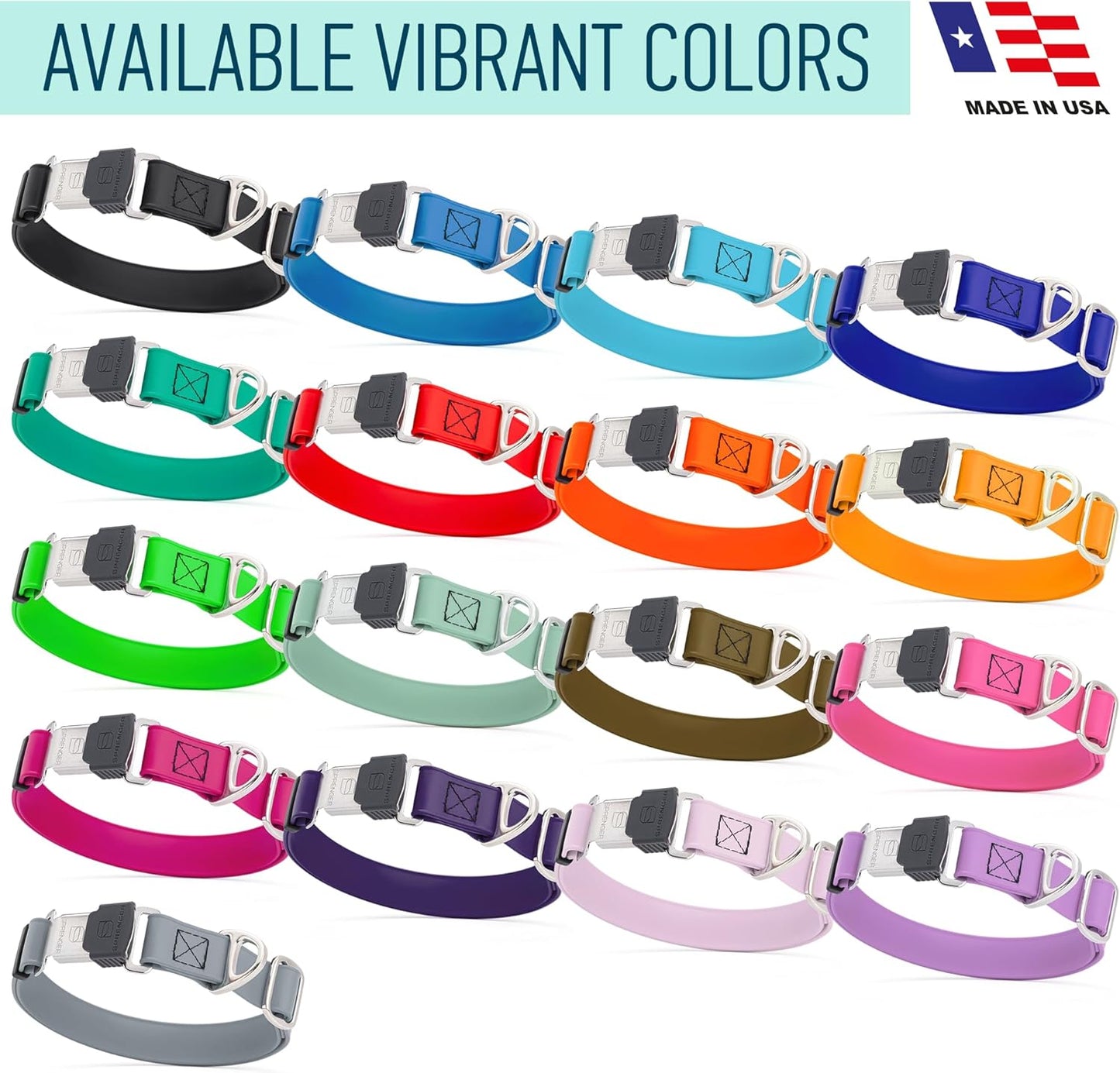 Dogline Biothane Waterproof Dog Collar with Herm Sprenger Stainless Steel Quick Release Buckle – Heavy Duty Tactical Durable Collar for Dogs – Comfortable and Safe Pet Collar W 3/4" L 12-19" Blueberry