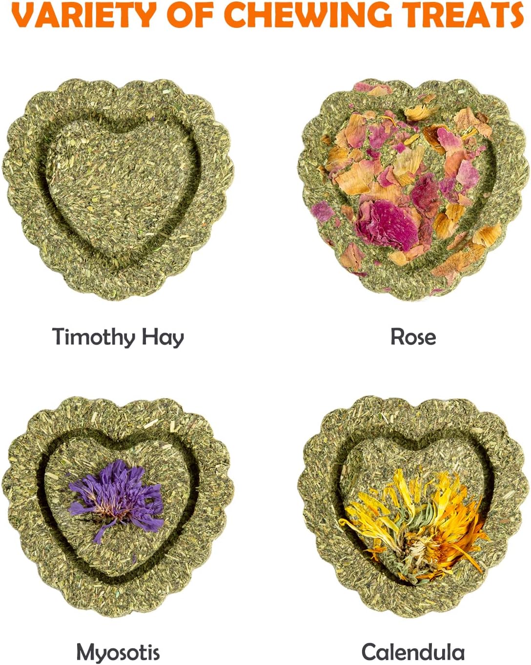 Sofier 28Pcs Timothy Hay Treats Rabbit Toys Bunny Toys Guinea Pig Natural Handmade Treats and Chews for Small Animals Hamster Chinchilla Rat Gerbil