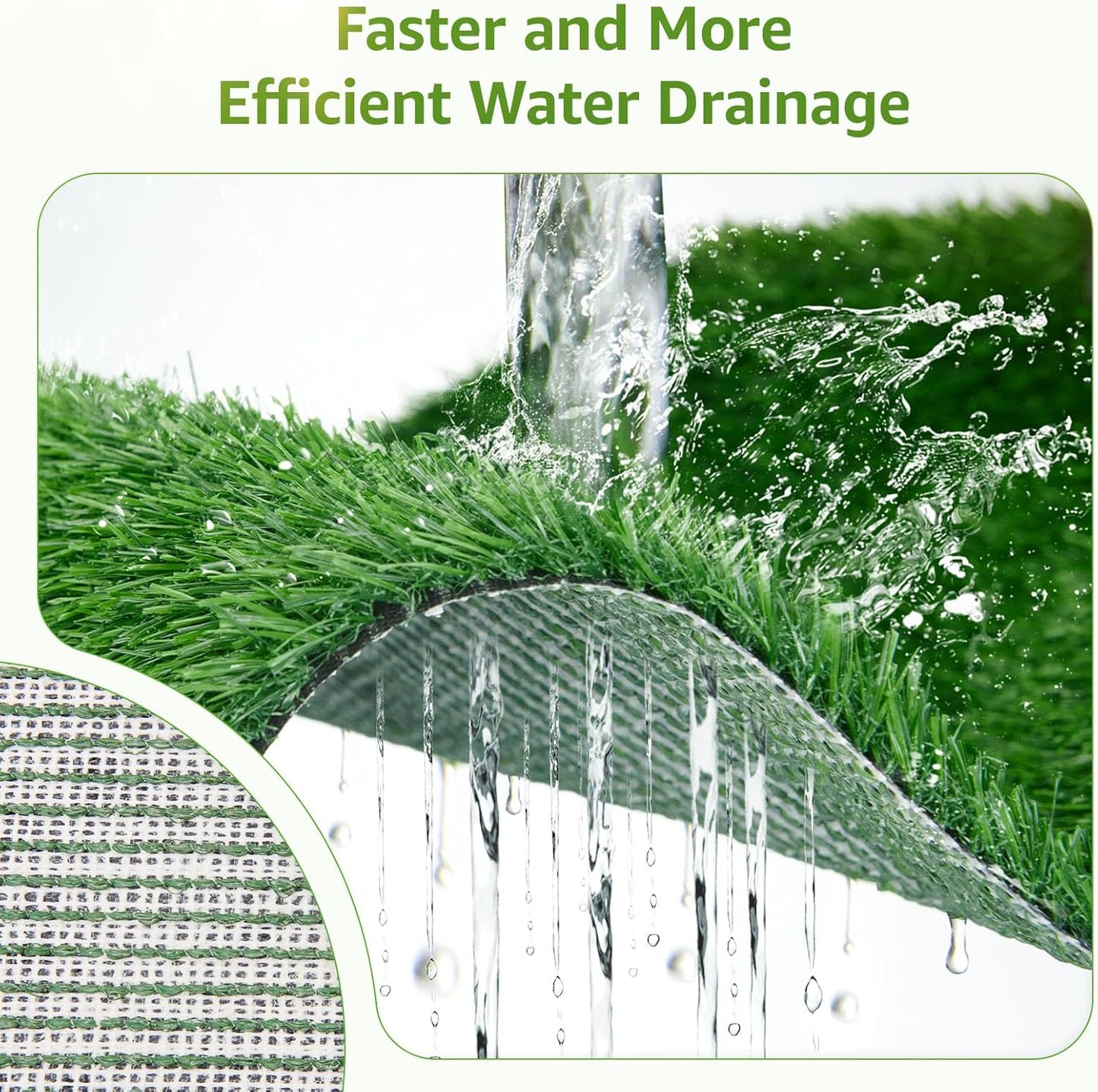 LOOBANI Dog Grass Pee Pads, Artificial Dog Grass Pads for Potty Tray, Fake Grass for Dogs to Pee On, Outdoor Indoor Pee Grass for Dog Potty(14*18 inch)