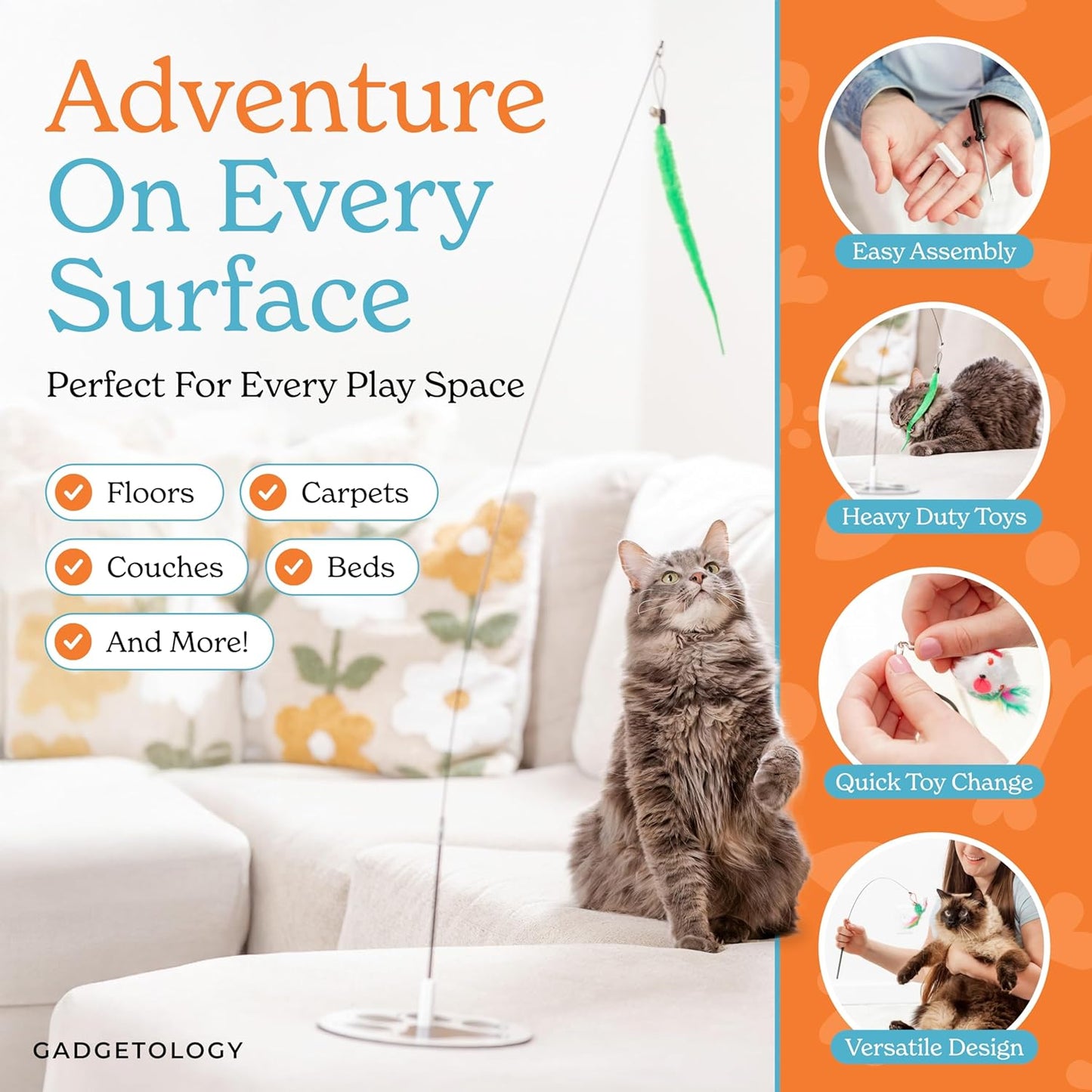 Interactive Cat Toys for Indoor Cats Suction Cup Cat Toys for Indoor Cats Bird Hunting Slefplay Simulation for Kitten Flying Bird Toy Feather Wand Attachments