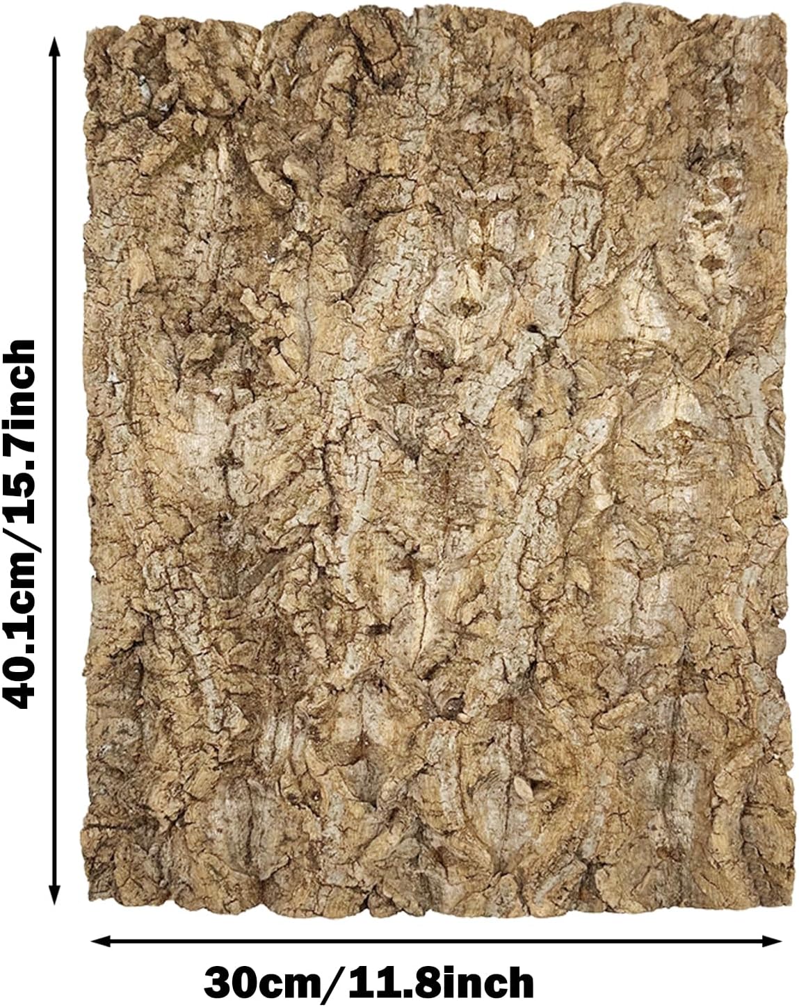 Allazone Natural Cork Perch, Bird Cork Seat Boards, Cork Bark Toy, Parrot Chewing Toy Bird Cork Perch Stand for Bird Budgie Parrot Cockatiel Hamster Guinea Pig Rat (1PCS, 30 x 40cm)